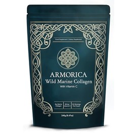 Wild Marine Collagen Peptides with Vitamin C | Sustainably Produced from Wild Fish in The North Atlantic | 30 Servings - (Unflavoured Powder, 240g)
