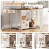 YATINEY Foldable Dog Crate Furniture, Dog Crate with DIY Frame,