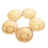 Lashuma Set of 5 Bamboo Baskets, Braided Decorative Basket, Round,