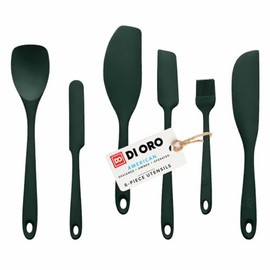 DI ORO 6-Piece Silicone Spatula Set - Heat-Resistant Kitchen Utensils