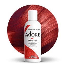 Adore Semi-Permanent Haircolor #060 Truly Red 4 Ounce (118ml)