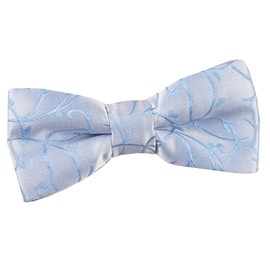 DQT New Swirl Boy's Pre-Tied Bow Tie (Baby Blue)
