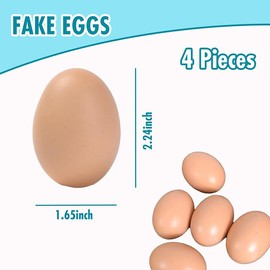 Wooden Fake Eggs-4Piece for Laying Hens in Chicken Coop