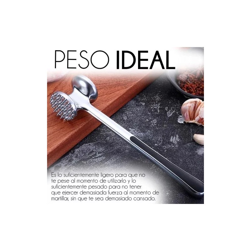 Eco R Martillo Ablandador Carne Mazo Acero Inoxidable Utensilios