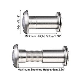 PATIKIL 5/8" Door Viewer Peephole, Copper Privacy Door Viewer with Privacy Cover, 200-Degree Fits 1-3/8" to 2-3/8" Door Peep Hole with 16mm/0.63" Drill Bit for Security, Chrome