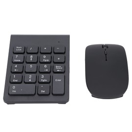 Numeric Keypad, Mini 2.4G 18 Keys 1200 DPI Number Keyboard, Portable Silent Financial Accounting Numeric Keypad Extensions Mouse Combo, for Laptop, PC, Desktop, Notebook
