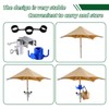 Ajuanbazha Adjustable Parasol Holder for Balcony Railing, Space-Saving Bracket for