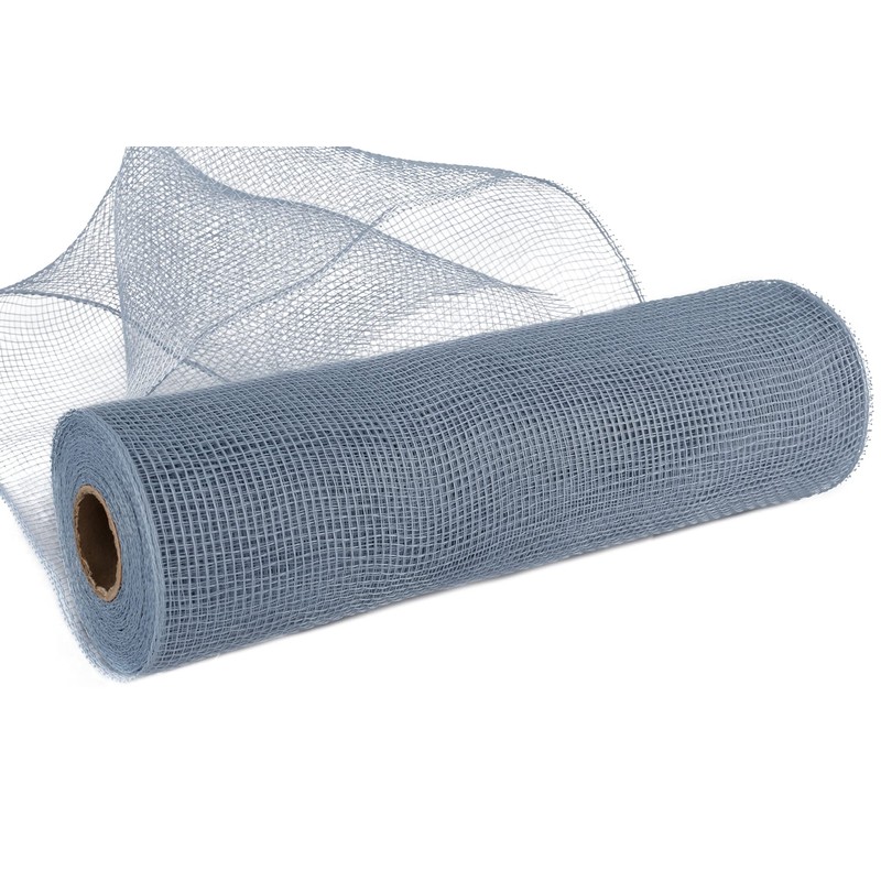 Poly Hessian Decorative Mesh 90 x 30 Feet Silver