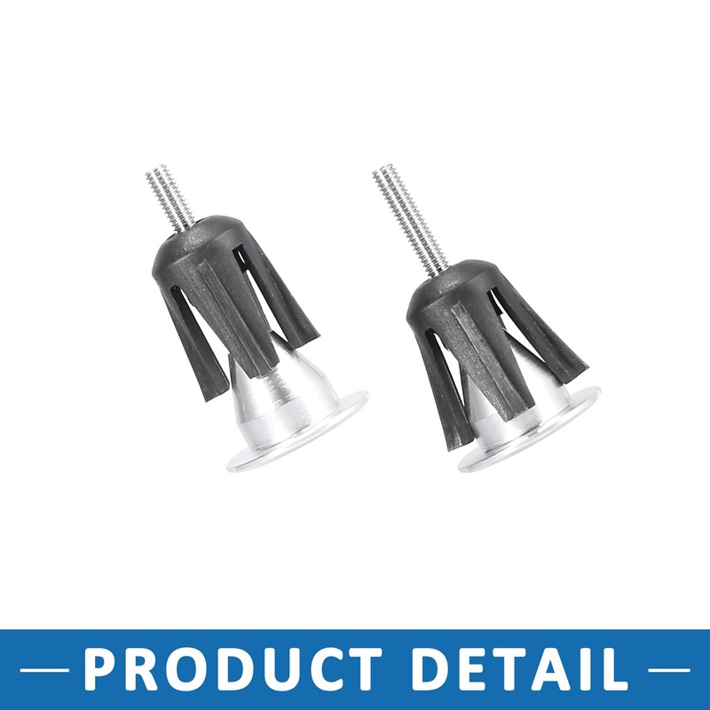 A ABSOPRO Aluminum Alloy Bicycle Bike Handlebar End Plugs Silver
