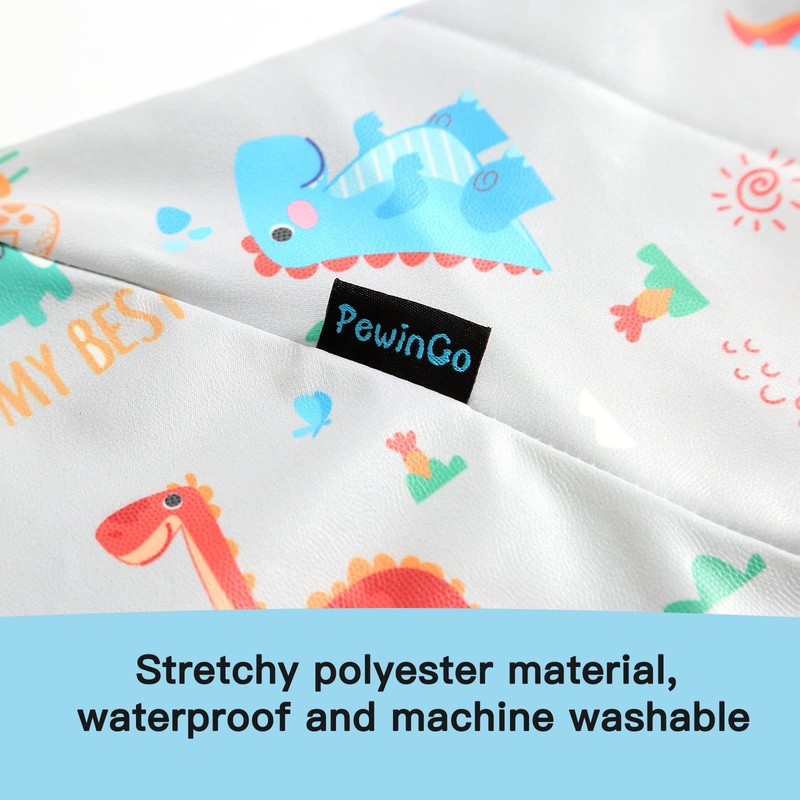 PewinGo Baby Bib with Sleeves Attaches to Your High Chair,