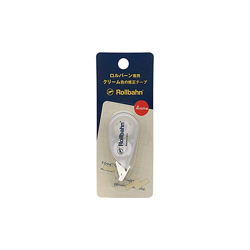 Rolburn Correction Tape Cream 0.16 inch (4 mm) Width [White]