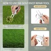 Skylety 4 Pieces Golf Divot Repair Tool with Magnetic Button