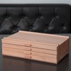 Falling in Art 4 Drawer Artist Supply Storage Box, Wooden
