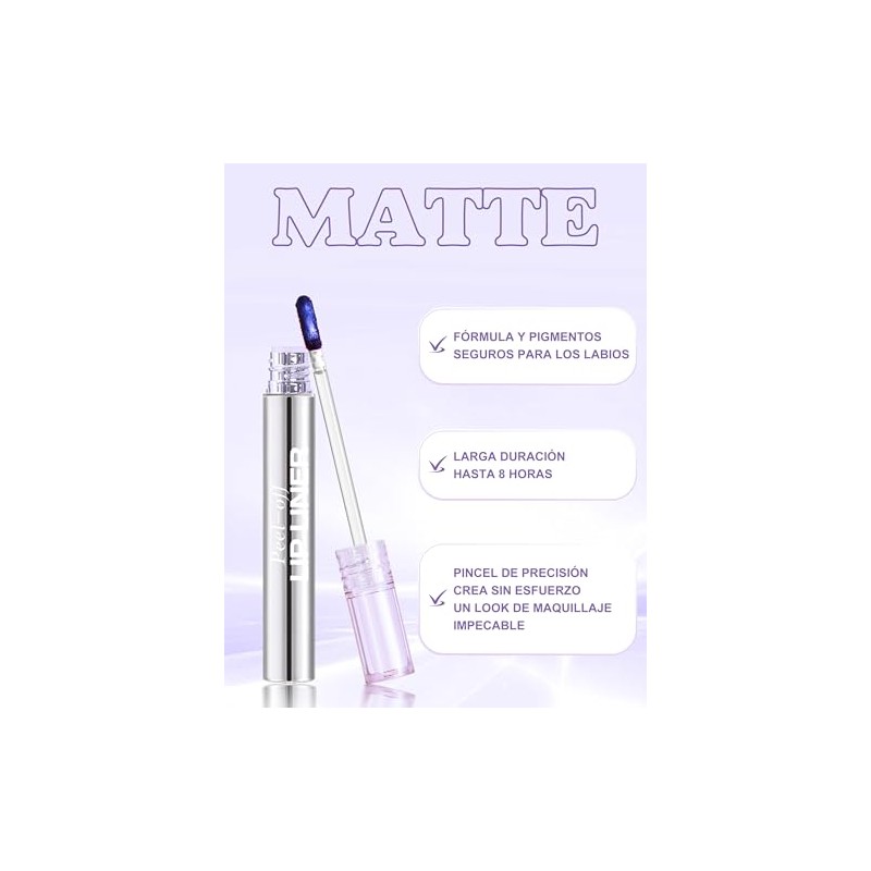 Erinde Tinte labial peel-off, brillo Labial Líquido Mate Nude, #4