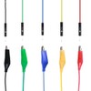 YFFSFDC 5 Colors 10pcs Breadboard Male Jumper Wire Alligator Clip