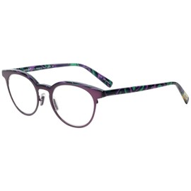 Calabria EB Low Hanging Fruit Round Blue Light Blocking Reading Glasses +1.75 Purple Green Marble Swirl Women
