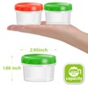 EONJOE 4oz Plastic Containers with Lids Reusable Dishwasher Freezer Safe