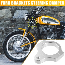 Motoforti CNC Fork Brackets Steering Damper Mounting Clamp Universal 50mm