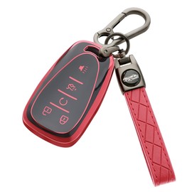 Binuiakl8y Key Fob Cover for Chevy Soft Tpu 5 Button Key Case Shell with Keychain for Silverado GMC Sierra Equinox Malibu Traverse Camaro Tahoe Blazer, Protection & Accessories