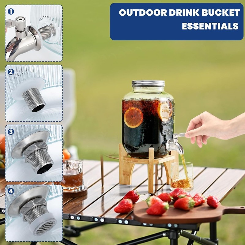 Stainless Steel Spigot for Beverage Dispenser Outdoor Water Faucet Dispenser