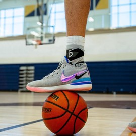 BETTERGUARDS 2.0 Ankle Support Brace, Double Compression Sleeve for Men and Women. Ultralight Wrap. Maximum Protection for Ankle Injuries for Basketball, Soccer & Other Sports - Gray (XL, Left)