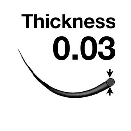 EMILYSTORES 0.03mm Thickness C Curl Eyelash Extension Fine Soft Light-Weight Volume Individual Lash For Easy Fan Eyelash Extensions (15MM)