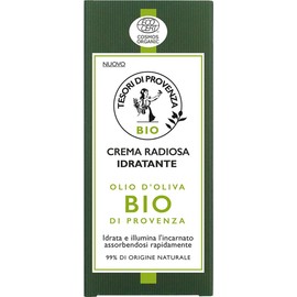 Tesori di Provenza Day Organic Moisturising Face Cream, Radiation Cream with Organic Olive Oil, Rich in Polyphenols and Antioxidants, 50 ml