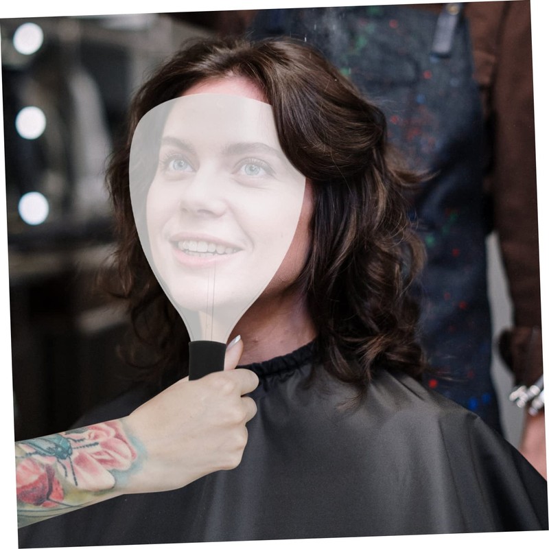 FRCOLOR 4Pcs Masks Hair Cutting Handheld Plastic Hairdressing Shield for