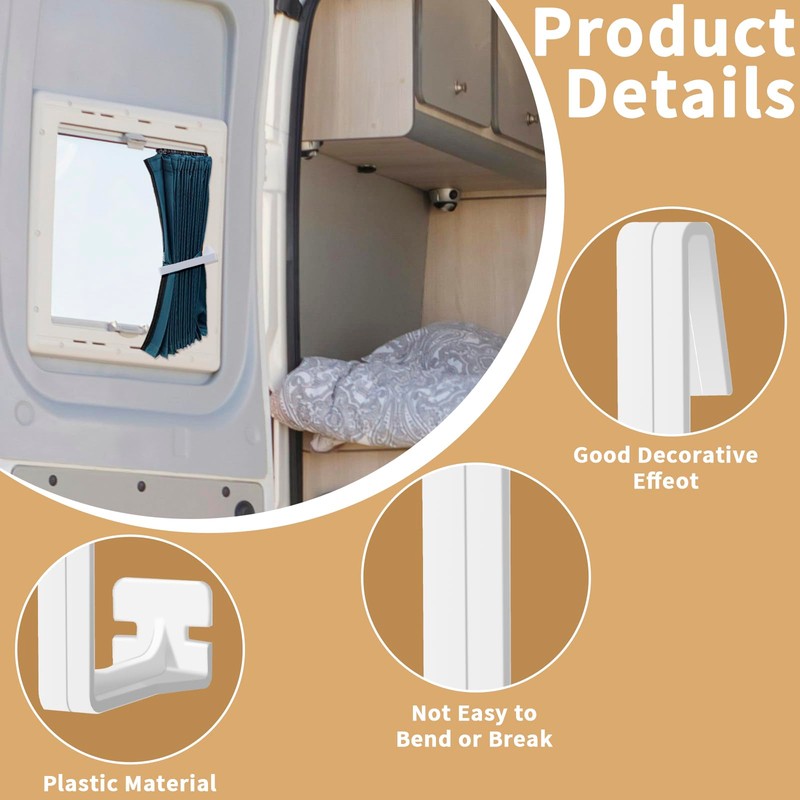 8 PCS RV Side Curtain Hold Down, RV Curtain Clips,