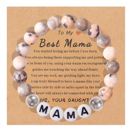 To My Daughter Bracelet from Mom Mother Daughter Bracelets Mom Bracelet Bead Bracelet Daughter Granddaughter Gifts from Mom Christmas Gifts for Women Stocking Stuffers