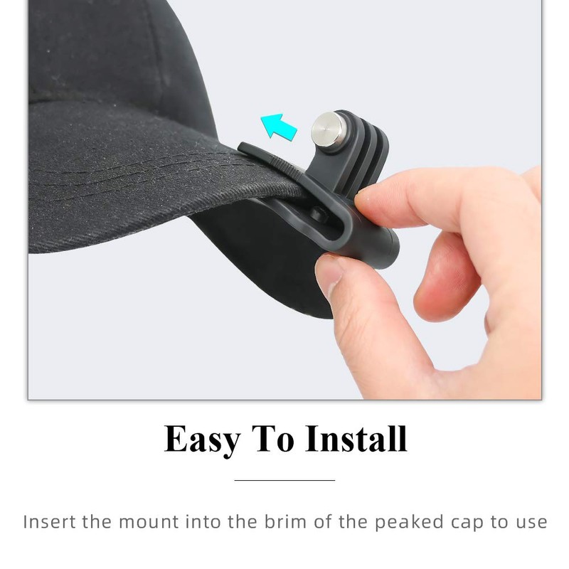 SUREWO Baseball Cap Clip Mount Baseball Cap Clamp Quick Release