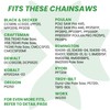 BYANE 8 Inch Chainsaw Chain, 3/8" LP Pitch, .043'' Gauge,