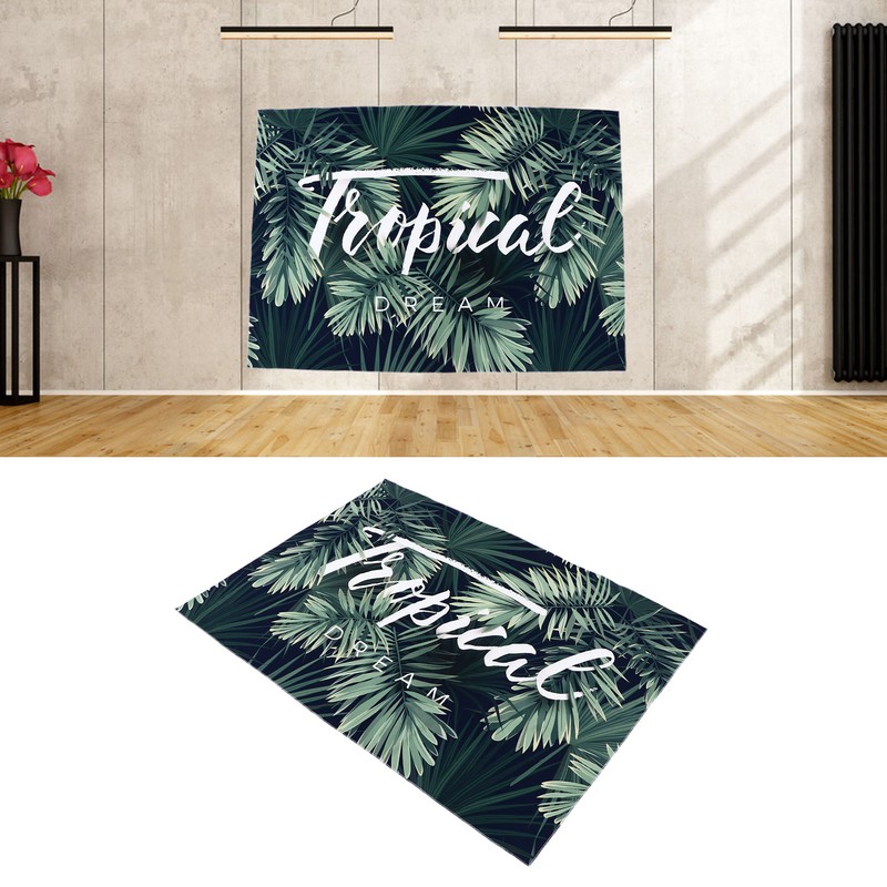 Tapestry Beautiful Green Plants Background Wall Decoration Tapestry for Living