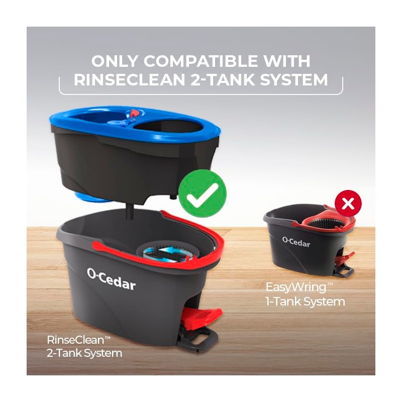 O-Cedar Genuine RinseClean Deep Clean Spin Mop Head Replacement (1-Pack)