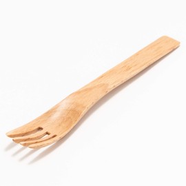 TAMAKI T-787243 Wooden Cutlery Fork, Natural, 6.3 x 1.0 x 0.3 inches (16 x 2.5 x 0.8 cm)