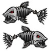 Fish Skeleton Car Stickers, Waterproof Vinyl Decals for Bumper and
