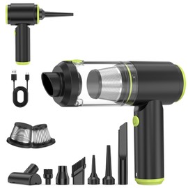 WADCIMC Handheld Vacuum Cordless - Car Vacuum Cleaner with Brushless Motor, 20000PA High Power, 2 in 1 Air Duster and Vacuum Cleaner, Mini Hand Held Vacuum Rechargeable for Home, Car, Office, Pet Hair