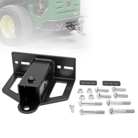 HOWBOW Zero Turn Lawn Mower Hitch with 2" Receiver, 6mm Steel Trailer Hitch with Chain Slot, Upgraded Reinforced Washer & Weld-On Bolt Lock System, Universal Fit for Tractor, ATV, Golf Cart, Trailer