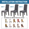 Smarcute 2 Pack Stretch Dining Room Chair Slipcovers Sets, Stretch