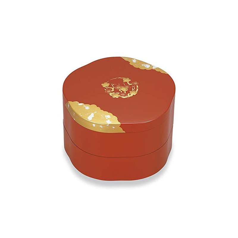 Mitani M17257-7 Yamanaka Lacquerware Heavy Box, Vermilion, 6.5 inches (16.5