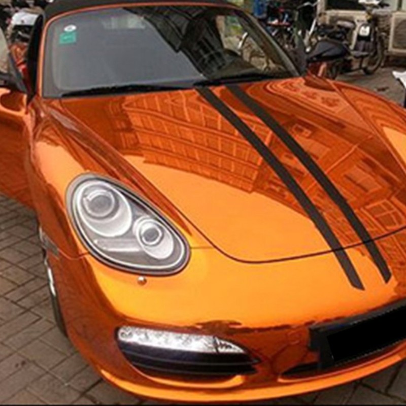 ATMOMO Chrome Mirror Orange Car Vinyl Wrap High Gloss Self-Adhesive