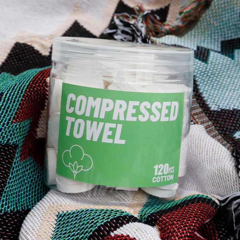 120 Pcs Mini Compressed Towels, Disposable Face Compressed Towel, Compressed