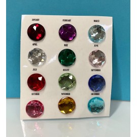 ESTEE LAUDER 4 SETs ESTEE LAUDER 12 STICK ON 3/4" GEMSTONE BIRTHSTONE CRAFTS JEWELRY NEW