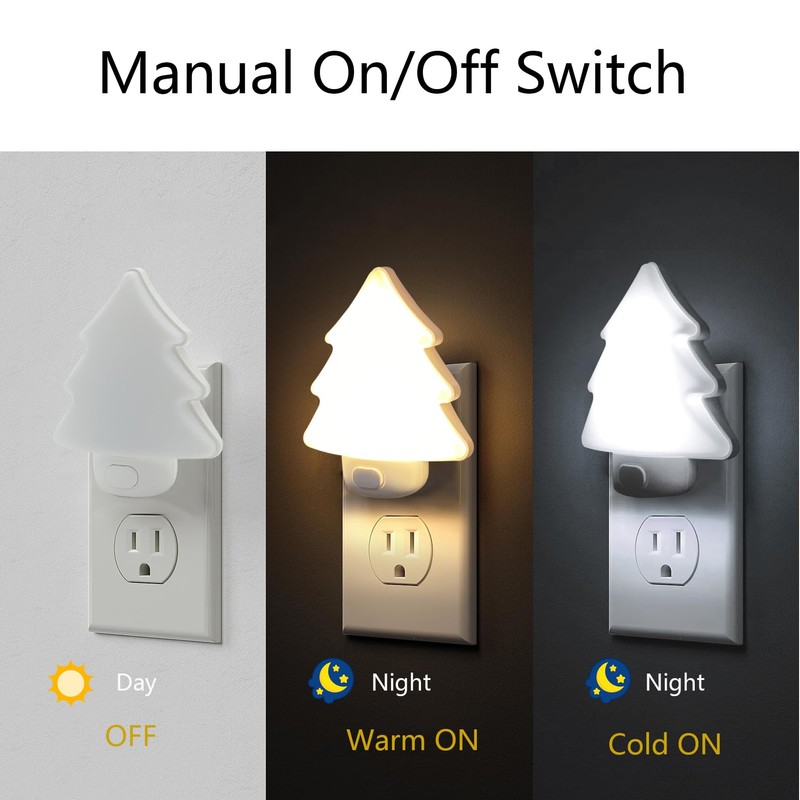 LED Night Light Christmas Tree Lights Plug Into Wall [2