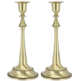 2Pcs Innovative European Style Single Head Candlestick Candle Holder Home Wedding DecorationBronze
