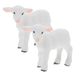 Homoyoyo Sheep Figurines Decorative Lamb Statue Cute Lamb Ornament Decoration for Patio Lawn Yard Housewarming Garden 2.36X1.77X0.79inch