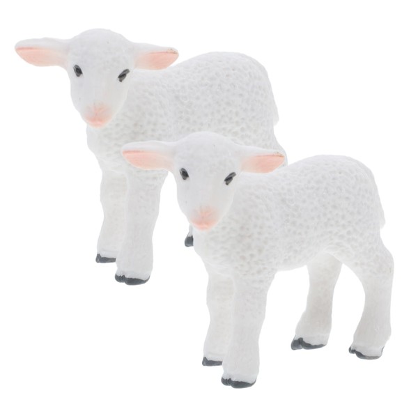 Homoyoyo Sheep Figurines Decorative Lamb Statue Cute Lamb Ornament Decoration