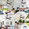 Depuley 42-Inch Ceiling Fan with Light: Walnut Ceiling Fans with