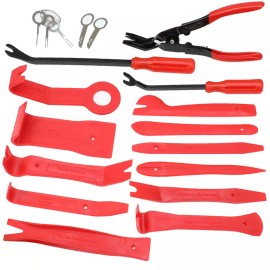 Unbranded 19Pcs Car Trim Removal Tool Set Hand Tools Pry Bar Panel Door Interior Clip Kit