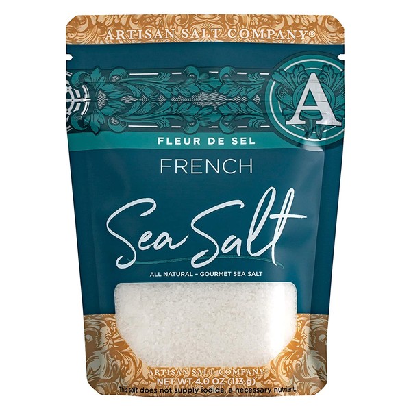 SaltWorks Fleur de Sel French Flower of Salt, Artisan Zip-Top